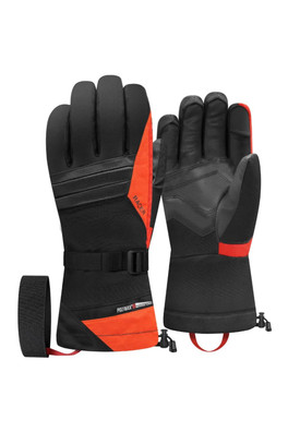 Logic 6 Men's Waterproof Ski Gloves - Black/Red