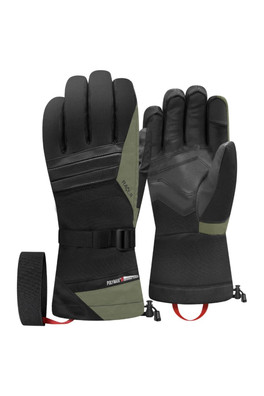 Logic 6 Men's Waterproof Ski Gloves - Black/Green