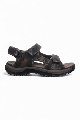 Mens Leather Giles Trekking Sandals - Dark Brown