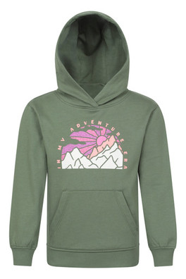 Kids Adventure Graphic Hoodie - Khaki