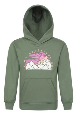 Kids Adventure Graphic Hoodie - Khaki