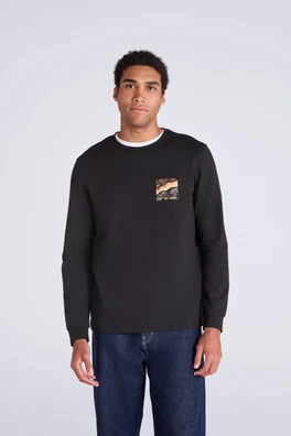 Tommy Mens Graphic Long Sleeve Tee - Jet Black