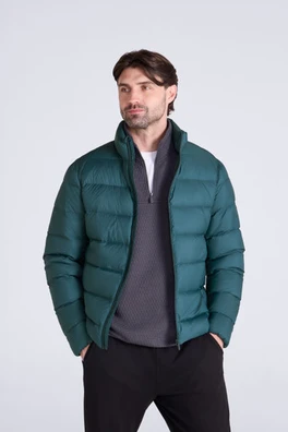 Mens Lightweight Down Packable Jacket - Petrol