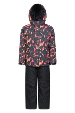 Ensemble veste et pantalon de ski à motif enfant - Orange Brûlé