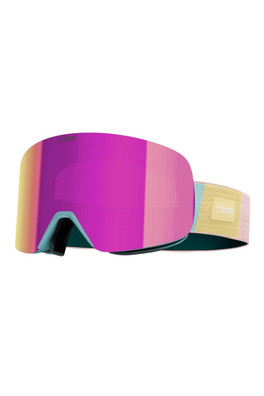 Striker2L Heritage Unisex Ski Goggles - Green Pastel/Grey Flash Pink