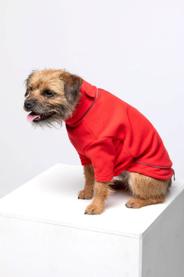 Yapham Fleece Dog  Jumper - Red