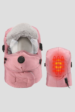 Heated Ski Mask Unisex - Pink
