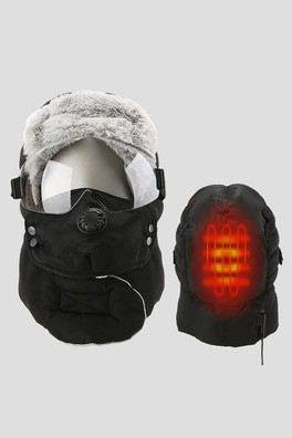 Heated Ski Mask Unisex - Black