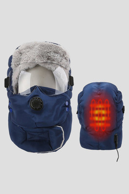 Heated Ski Mask Unisex - Navy