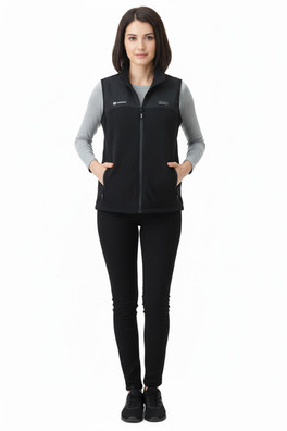 Women's Triple Control Fleece Heated Vest - Black