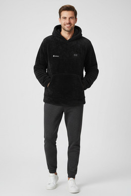 Dual Control Men's Heated Fleece Hoodie - Black