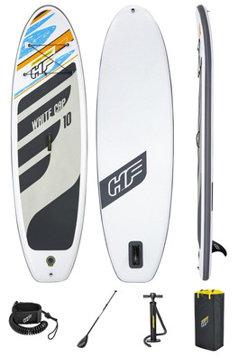 Hydro-Force White Cap 10ft Paddle Board Set - White/Grey