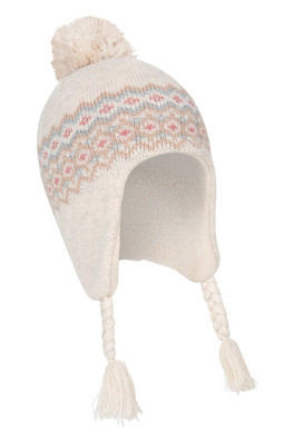 Character Kids Borg Lined Trapper Hat - Cream