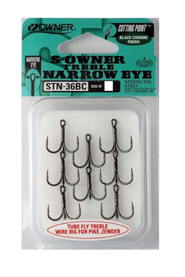 Salmon Tube Treble Fishing Hooks - Size 2