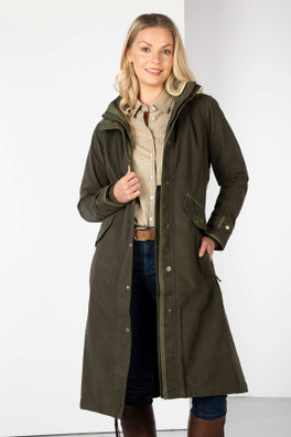 Danby Womens Full Length Coat - Olive