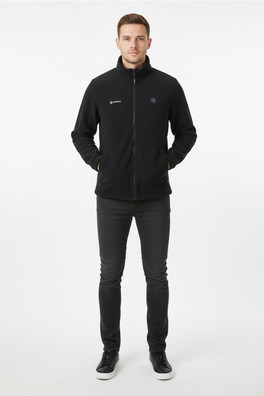 Men's Single Button Heated Jacket - Black