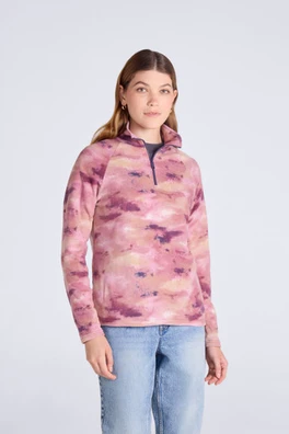 Printed Prague Womens Fleece - Pale Pink