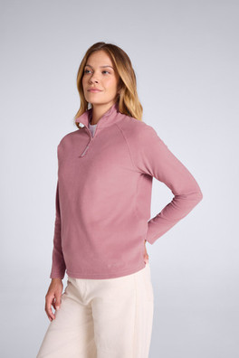 Prague Womens Half-Zip Fleece - Pale Pink