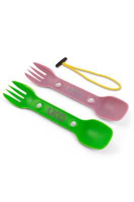 100% Recycled Plastic Utility Spork, 2 Pack - Forest / Lush
