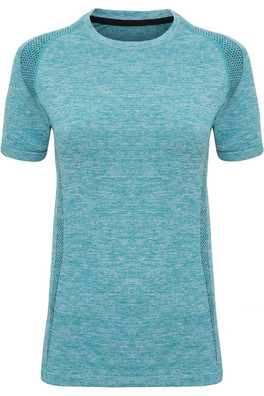 Womens Seamless 3D Fit Short Sleeve Top - Turquoise