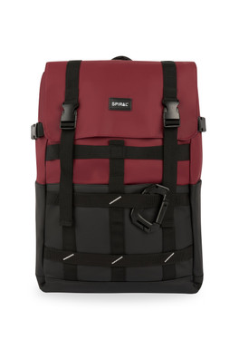 Explorer Deluxe 27L Water Resistant Backpack - Burgundy-Black