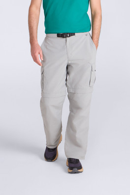 Mens Camp Zip-Off Pants - Grey