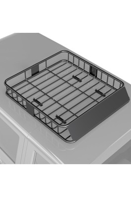 90.7kg Universal Steel Car Rooftop Luggage Rack - Black