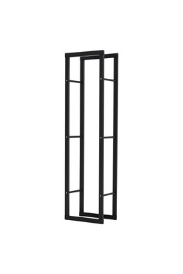 150cm Elevated Metal Firewood Log Holder - Black