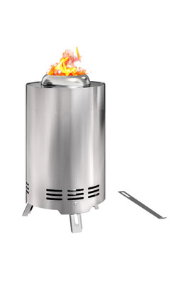 Stainless Steel Smokeless Wood Burning Fire Pit - Silver