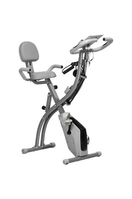 2-In-1 Folding Exercise Bike Magnetic Resistance - Grey