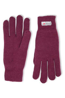 EMS Womens Thinsulate Fleece Lined Knitted Glove - Berry