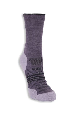 EMS Womens Lightweight Merino Mid-Calf Socks - Purple
