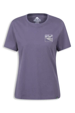 EMS Mountain Scene Women's Graphic T-Shirt - Purple
