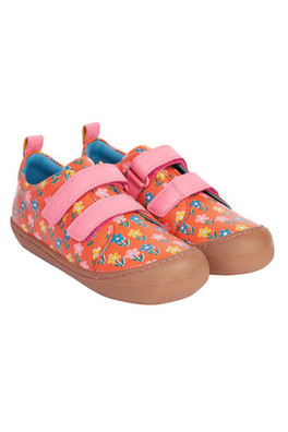 Kids 100% Leather Tide Low Top - Fun Flowers/Salamander