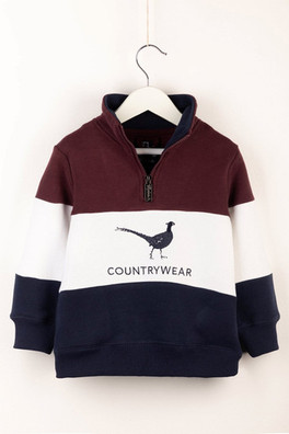 Byland Toddler Sweatshirt - Pheasant Navy/White/Wine