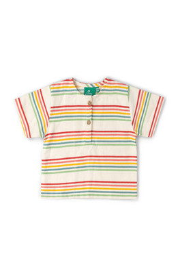 Rainbow Kids Henley Top - MULTI