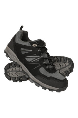 McLeod Mens Outdoor Wide-Fit Walking Shoes - Black