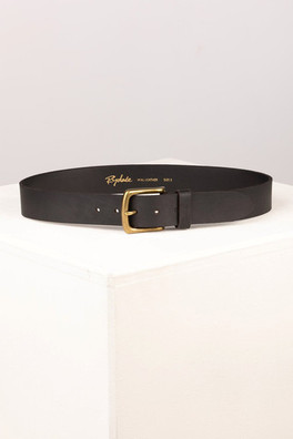 Kiplin Mens Leather Jeans Belt - Waxy Black