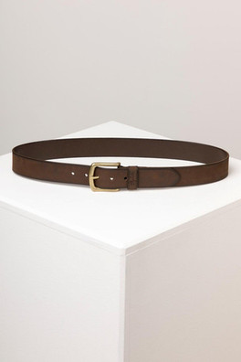 Kiplin Mens Leather Jeans Belt - Waxy Brown