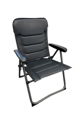Compact Pro Reclining Folding Camping Chair - Black Reclining Chair