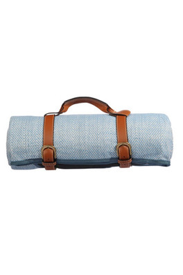 Large Picnic Rug with Handles 150x200cm - Blue