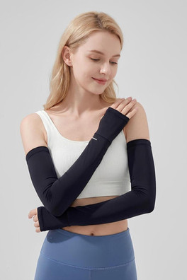 Women's UPF 100+ Cooling Arm Sleeves - Black