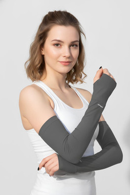 Women's UPF 100+ Cooling Arm Sleeves - Gray