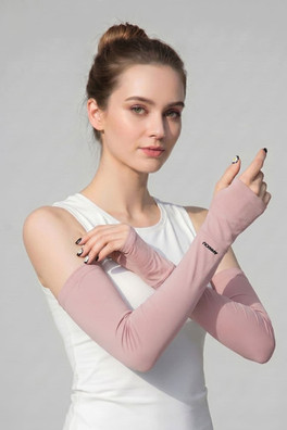 Women's UPF 100+ Cooling Arm Sleeves - Pink