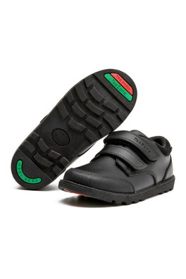 Tracer Boys Classic Double Strap School Shoes - Black