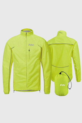 Defray Men Packable Lightweight Waterproof Jacket - Yellow