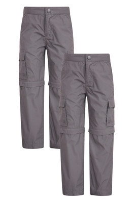 Active Kids Zip-Off Pants Multipack - Dark Grey