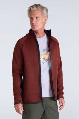 Treston Mens Full-Zip Fleece Jacket - Rust