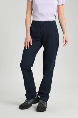 Coastal Stretch Womens Trousers - Long Length - Navy