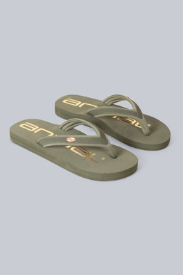 Tongs à logo Swish Pour femme - Kaki